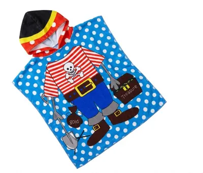 Obrázek produktu pro Dětské pončo PIRÁT A POKLAD modré 60x120