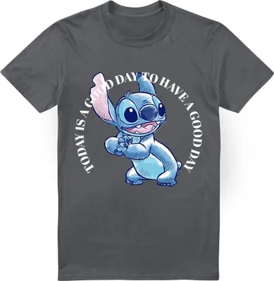 Immagine prodotto di Lilo & Stitch - Maglietta "Good Day" da uomo TV4814 (XL) (Charcoal)