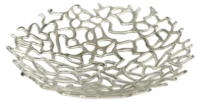 Produktbild von Deko-Schale Fidan Silber Aluminium (32cm rund)