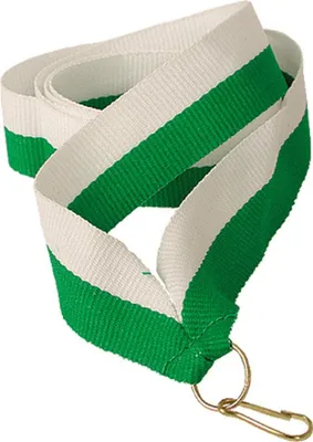 Image de Ruban décoratif à nœuds, 11 mm, blanc et vert