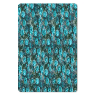 Produktbild von MuchoWow® Mauspad Mousepad Blumen - Blau - Rosen 40x60 cm - Mousepads - Maus Mat - Pad - Mausunterlage - Schreibtisch Accesoire