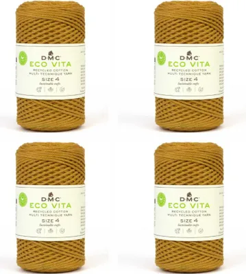 Obrázek produktu pro 4x DMC Eco Vita-4 – bavlněná příze (4 mm) z 80 % recyklované bavlny a 20 % polyesteru (barva 92)