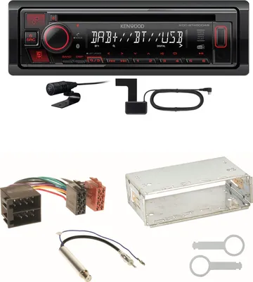 Produktbild von Kenwood KDC-BT450DAB Bluetooth DAB Einbauset für Golf 4 Passat 3B Polo 6N 9N Lupo