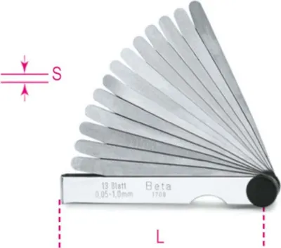Produktbild von Beta Tools Metrische Fühlerlehre "1708/20"