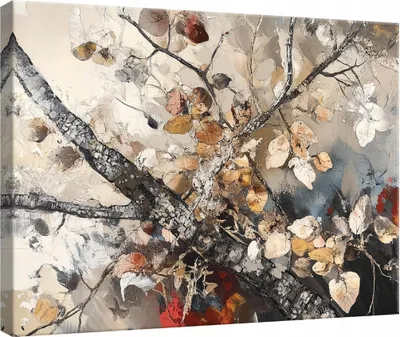 Produktbild von Leinwand Bilder Wandbilder Abstrakt Baum 120x80 cm XXL Modern Leinwandbild Leinwandbilder Wohnzimmer Schlafzimmer