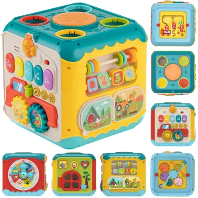 Produktbild von Woopie Baby Multifunktionaler Montessori-Aktivitätswürfel 6-in-1 – ab 18 Monaten
