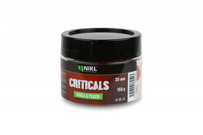 Zdjęcie produktu dla Nikl Criticals boilie Chilli & Peach 20mm, 250ml
