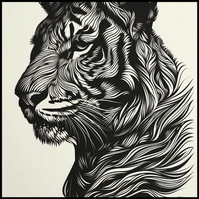 Produktbild von Plakat 100x100cm Tigerpfiff