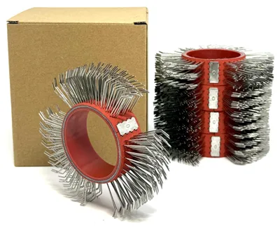 Reinigungsbürstenbänder, 23 mm, Grobdraht, Edelstahl, 5 Stück