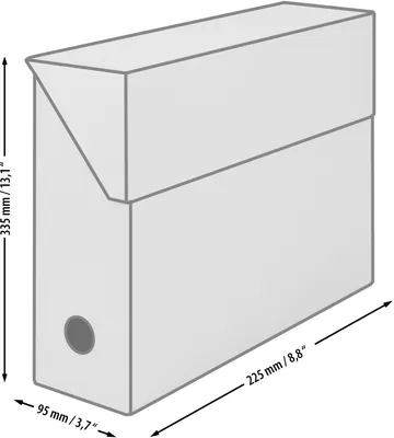 Immagine prodotto di Scatola archivio 95x335x255 mm blu scuro.