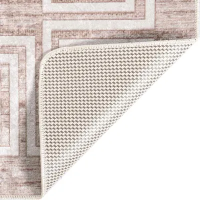 Produktbild von vidaXL Teppich Waschbar Beige 160x230 cm Rutschfest