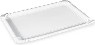 Produktbild von 200x BIONATURE Pappteller 'RECY' 17 x 25 cm weiß