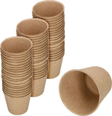 Obrázek produktu pro KOTARBAU® 60 kusů Rozložitelné rašelinové květináče Biologicky rozložitelné rašelinové květináče 6x6 cm