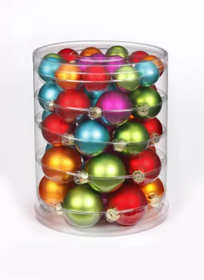 Produktbild von Weihnachtskugeln Mini Mix Glas, 44er Set, Farbe:Mille-Fiori ( bunt )