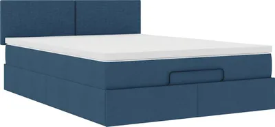 Obrázok produktu pre Osmanská posteľ s matracom Modrá 140x200cm Látka