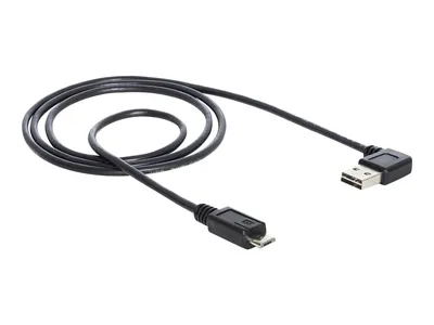 Produktbild von DeLOCK 1m USB 2.0 A - micro-B m/m, 1 m, USB A, Micro-USB B, USB 2.0, Männlich/Männlich, Schwarz