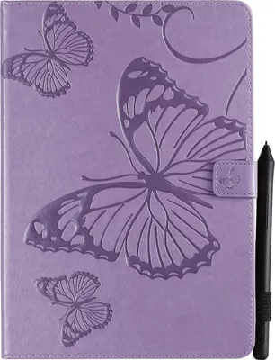 Produktbild von Mobigear Butterfly iPad 7 (2019) Schutzhülle, Klapphülle mit Stifthalter - Lila