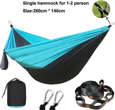 Produktbild von Famanu Hängematte für zwei Personen - Blau, 260 x 140 cm, bis 300 kg