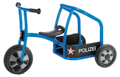 Produktbild von Winther Dreirad Polizei aktiv, Blau, Sitzhöhe 34 cm, Lenkerhöhe 61 cm, 4-8 Jahre