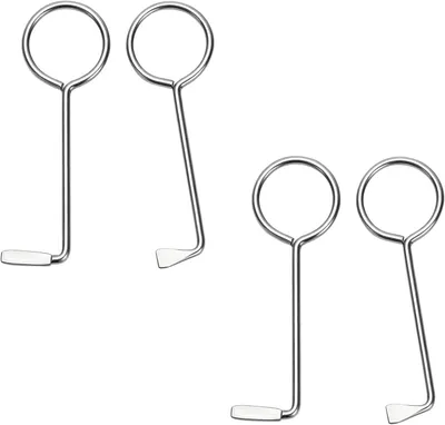 Imagen del producto de Juego de ganzúas, de 4 piezas, fabricado en acero inoxidable, de uso universal, para puertas