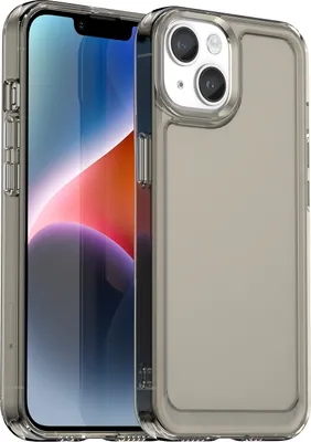 Produktbild von Für iPhone 15 Plus Candy Series TPU Phone Case (Transparent Grey)