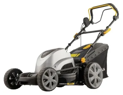 Produktbild von POWERPLUS POWPG6290 Elektro-Rasenmäher, 1800 W, 460 mm Schnittbreite, 60 L Fangkorb, Mulch- und Heckauswurf, selbstfahrend