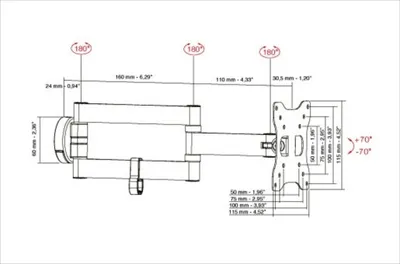 Produktbild von Munari SP367 TV-Halterung 66 cm (26 Zoll) Schwarz