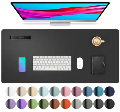 Obrázek produktu pro Podložka na psací stůl z umělé kůže, rozměry 80 cm x 40 cm, voděodolná a protiskluzová