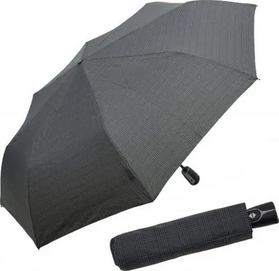 Zdjęcie produktu dla doppler kieszonkowy parasol Fiber Gents z nadrukiem Fiber Magic Check szary wielokolorowy
