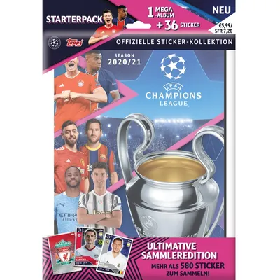 Zdjęcie produktu dla TOPPS - Champions League 2020/21 Sticker - 1 Album inkl. 36 Sticker