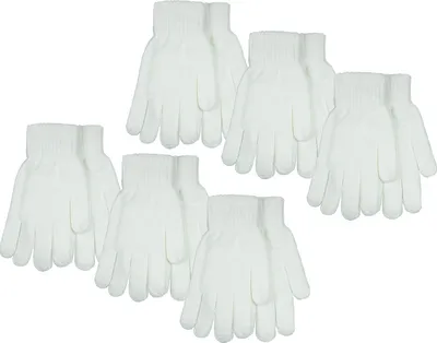 Produktbild von Dehnbare Sporthandschuhe, gestrickt, Uni, Zauberhandschuhe, Winterhandschuhe, elastische, warme Fäustlinge mit vollen Fingern für Damen und Herren