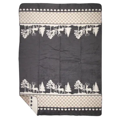 Zdjęcie produktu dla Mars & More – koc „Wald grau XL” 150 x 200 cm