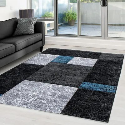 Produktbild von Moderner 3D-Teppich mit Konturschnitt, Hawaii 1330 Türkis 120 x 170 cm