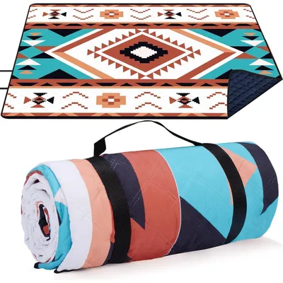 Productafbeelding van Waterdichte picknickdeken, 200x200 cm, zandafstotend, wasbaar, geïsoleerd, bruin