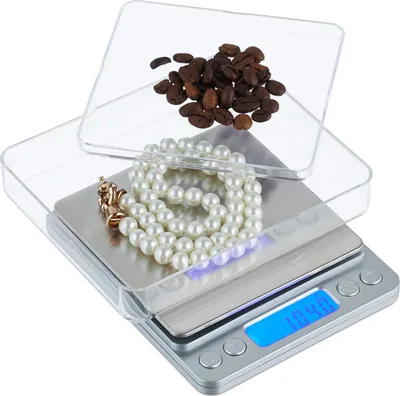 Immagine prodotto di Relaxdays 4052025462291, Argento, 3 kg, 0,1 g, ct, dwt, g, gn, oz, ozt, Metallo, Plastica, Bottoni