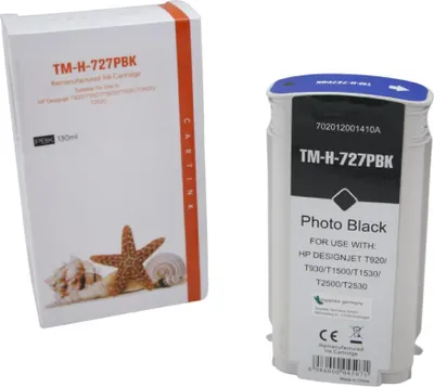 Produktbild von Photo black Tinte/Tintenpatrone 4.1-B3P23A [ mit Chip ]  kompatibel mit HP B3P23A [ 727 ]