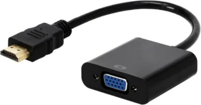 Immagine prodotto di Adattatore HDMI a VGA - Cavo convertitore - Trasferimento video - Risoluzione 1080p - 15 cm - Nero