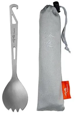 Zdjęcie produktu dla Spork tytanowy 3W1 widelec łyżka otwieracz kemping turystyka