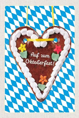 Produktbild von vianmo Holzschild 18x12 cm München  Lebkuchen Feier