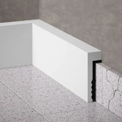 Produktbild von PROVISTON | Sockelleiste Polystyrol | 23 x 101 x 2000 mm | Weiß | Abdeckleiste