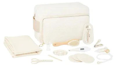 Immagine prodotto di Borsa per pannolini grande con 11 accessori, color beige