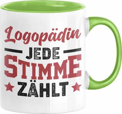Produktbild von Logopädin Tasse Geschenk Jede Stimme Zählt Geschenkidee Logopädie (Grün)