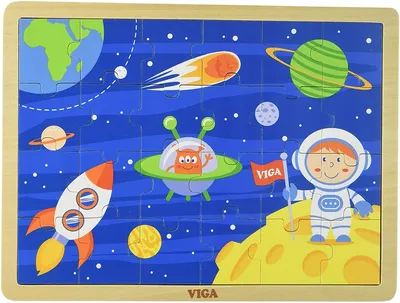 Obrázok produktu pre Viga Drevené puzzle 24 dielikov - Vesmír