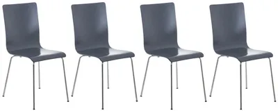 Produktbild von 4er Set Besucherstuhl HLO-CP1  grau
