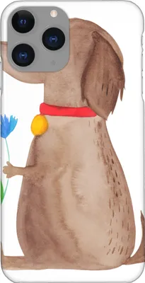 Produktbild von Mr. & Mrs. Panda Iphone 11 Pro Handyhülle Hund Blume - Weiß - Geschenk, Hundebesitzer, Hunde, Süß, Sprüche, Handy Case, Premium Kunststoff
