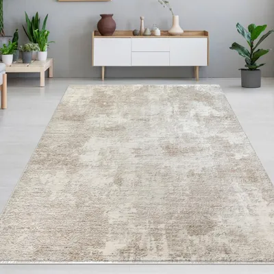 Immagine prodotto di Tappeto beige design morbido facile da pulire Dimensioni - 120 x 160 cm