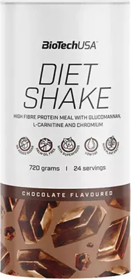Immagine prodotto di BioTech USA Diet Shake 720 g alla fragola / Sostituto del pasto a basso contenuto calorico / Gustoso frullato proteico dietetico con fibre, glucomannano e L-carnitina