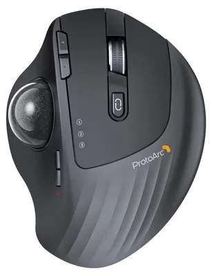 Obrázok produktu pre Bezdrôtová trackballová myš, nastaviteľný uhol (0/20°), ergonomický dizajn