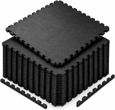 Image de Tapis de piscine - Protection de sol - Protège la surface - Mousse EVA - 1,9 m² - Noir