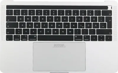 Produktbild von Topcase Handauflage mit Tastatur Touchpad und Touchbar für MacBook Pro 13" Retina A1989 2018-2019 Silber